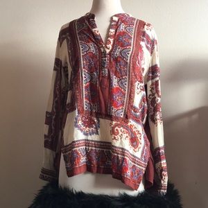 Tiny Boho Side Slit Blouse
